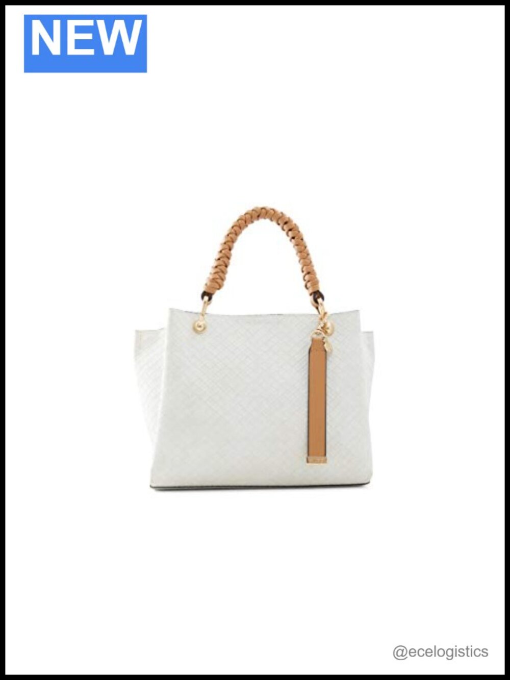Faux Leather Tote Bag with Shoulder Strap, Spacious Medium Handbag
